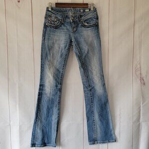 Miss Me Denim Jeans Women’s Sz 26, Sunny Style, Boot Cut, Medium Wash, EUC